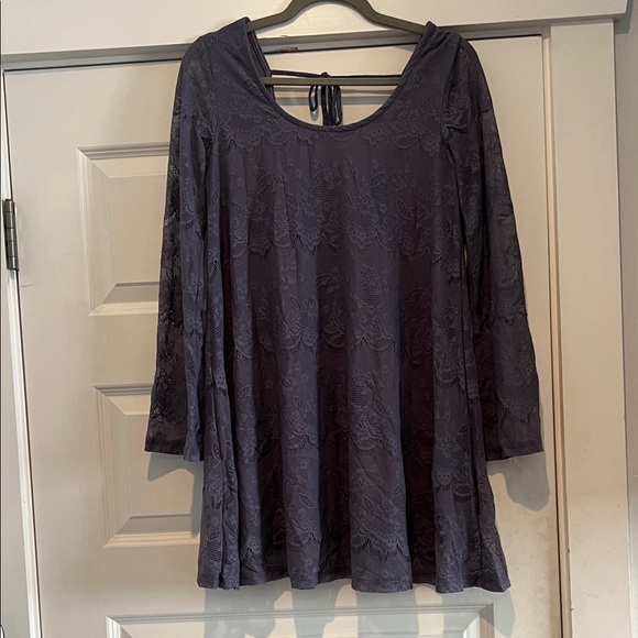 Altar'd State Navy Lace Tunic - Picture 1 of 3